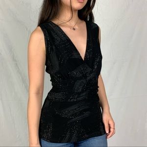 black sparkly tank